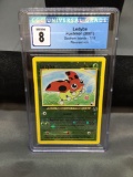 CGC Graded 2001 Pokemon Southern Islands LEDYBA Reverse Holofoil Rare Card - NM-MT 8