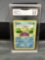 GMA Graded 1999 Pokemon Base Set Shadowless #63 SQUIRTLE Trading Card - EX-NM+ 6.5
