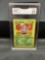 GMA Graded 1999 Pokemon Base Set Shadowless #37 NIDORINO Vintage Trading Card - VG+ 3.5