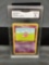 GMA Graded 1999 Pokemon Fossil 1st Edition #55 SLOWPOKE Trading Card - NM-MT 8