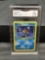 GMA Graded 2000 Pokemon Team Rocket #68 SQUIRTLE Trading Card - NM+ 7.5