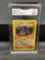 GMA Graded 1999 Pokemon Jungle 1st Edition #45 RHYDON Trading Card - EX+ 5.5