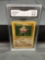 GMA Graded 1999 Pokemon Base Set Unlimited #7 HITMONCHAN Holofoil Rare Trading Card - VG-EX+ 4.5