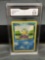 GMA Graded 1999 Pokemon Base Set Unlimited #63 SQUIRTLE Trading Card - VG+ 3.5