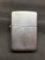 Vintage Bushed Chrome ZIPPO Lighter from Estate