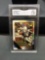 GMA Graded 1992 Wild Card 10-Stripe JOHN ELWAY Broncos Football Card - NM+ 7.5