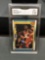 GMA Graded 1988-89 Fleer #126 AKEEM OLAJUWON Rockets All-Star Basketball Card - NM+ 7.5