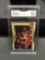 GMA Graded 1988-89 Fleer #126 AKEEM OLAJUWON Rockets All-Star Basketball Card - NM-MT+ 8.5
