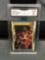 GMA Graded 1988-89 Fleer #126 AKEEM OLAJUWON Rockets All-Star Basketball Card - NM-MT 8