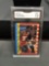 GMA Graded 1987-88 Fleer Stickers #3 AKEEM OLAJOWON Rockets Basketball Card - NM+ 7.5