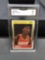 GMA Graded 1988-89 Fleer #53 AKEEM OLAJUWON Rockets Vintage Basketball Card - NM 7