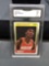 GMA Graded 1988-89 Fleer #53 AKEEM OLAJUWON Rockets Vintage Basketball Card - NM 7