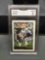 GMA Graded 1992 Topps Gold #682 DAN MARINO Dolphins Football Card - NM-MT 8