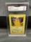 GMA Graded 1999 Pokemon Base Set Shadowless #58 PIKACHU Red Cheeks Error Trading Card - VG 3