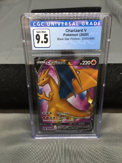 CGC Graded 2020 Pokemon Champion's Path Promo CHARIZARD V Holofoil Rare Trading Card - GEM MINT 9.5