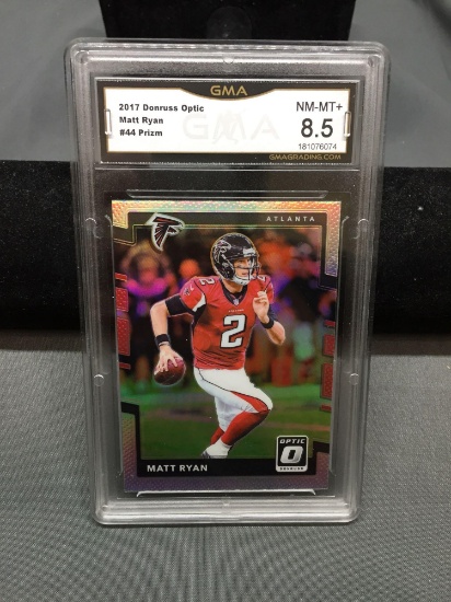 GMA Graded 2017 Optic Holo Silver MATT RYAN Falcons Football Card - NM-MT+ 8.5