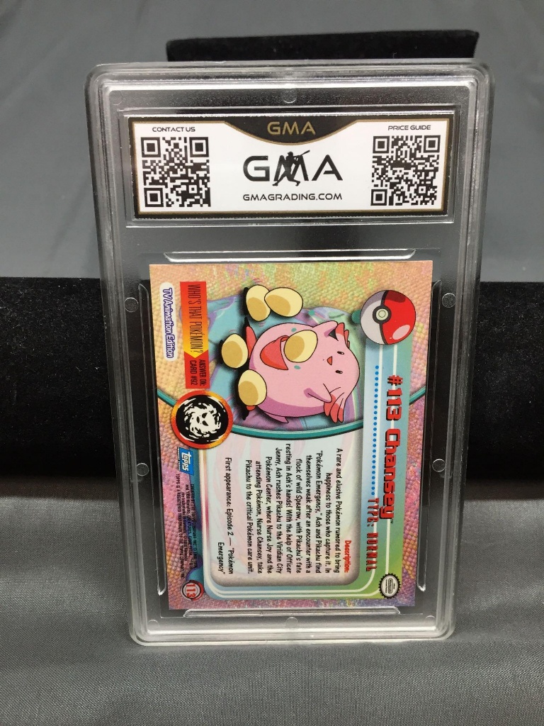 GMA Graded 2000 Topps Pokemon TV Animation #113 CHANSEY Trading Card - GEM  MINT 10 | Online Auctions | Proxibid
