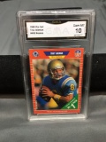 GMA Graded 1989 Pro Set TROY AIKMAN Cowboys ROOKIE Football Card - GEM MINT 10