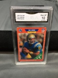 GMA Graded 1989 Pro Set TROY AIKMAN Cowboys ROOKIE Football Card - GEM MINT 10