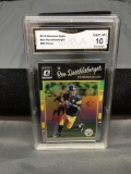 GMA Graded 2016 Donruss Optic Holo Silver BEN ROETHLISBERGER Steelers Football Card - GEM MINT 10