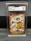 GMA Graded 2000 Topps Pokemon TV Animation #104 CUBONE Trading Card - GEM MINT 10