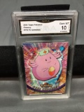 GMA Graded 2000 Topps Pokemon TV Animation #113 CHANSEY Trading Card - GEM MINT 10