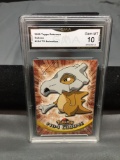 GMA Graded 2000 Topps Pokemon TV Animation #104 CUBONE Trading Card - GEM MINT 10