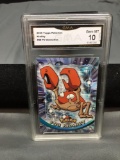 GMA Graded 2000 Topps Pokemon TV Animation #98 KRABBY Trading Card - GEM MINT 10