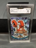 GMA Graded 2000 Topps Pokemon TV Animation #98 KRABBY Trading Card - GEM MINT 10