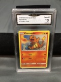 GMA Graded 2019 Pokemon Hidden Fates #7 CHARMANDER Trading Card - GEM MINT 10