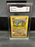 GMA Graded 1999 Pokemon Base Set Shadowless #56 ONIX Vintage Trading Card - NM 7