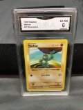 GMA Graded 1999 Pokemon Base Set Shadowless #52 MACHOP Vintage Trading Card - EX-NM 6
