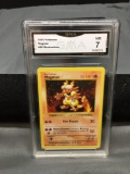 GMA Graded 1999 Pokemon Base Set Shadowless #36 MAGMAR Vintage Trading Card - NM 7