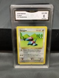 GMA Graded 1999 Pokemon Base Set Shadowless #39 PORYGON Vintage Trading Card - EX-NM 6