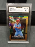 GMA Graded 2020 Panini Prizm Star Gazing Orange PAUL GOLDSCHMIDT Cardinals Baseball Card /100 - GEM