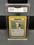 GMA Graded 1999 Pokemon Base Set Shadowless #88 PROFESSOR OAK Trading Card - EX-NM+ 6.5