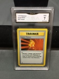 GMA Graded 1999 Pokemon Base Set Shadowless #90 SUPER POTION Trading Card - NM 7