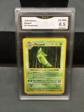 GMA Graded 1999 Pokemon Base Set Shadowless #54 METAPOD Trading Card - EX-NM+ 6.5