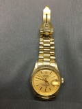 Gold Tone Rolex Oyster Perpetual Day Date Superlative Chronometer Watch