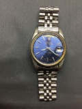 Blue Face Rolex Oyster Perpetual Day Date Mens Wrist Watch