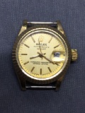 Rolex Oyster Perpetual Gold Tone Superlative Chronometer Watch Face