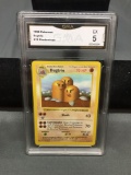 GMA Graded 1999 Pokemon Base Set Shadowless #19 DUGTRIO Vintage Trading Card - EX 5