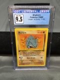 CGC Graded 1999 Pokemon Jungle 1st Edition #61 RHYHORN Trading Card - GEM MINT 9.5