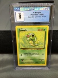 CGC Graded 1999 Pokemon Base Set Unlimited #45 CATERPIE Trading Card - MINT 9