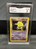 GMA Graded 1999 Pokemon Base Set Shadowless #49 DROWZEE Vintage Trading Card - EX-NM 6