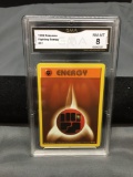GMA Graded 1999 Pokemon Base Set Shadowless #97 FIGHTING ENERGY Vintage Trading Card - NM-MT 8
