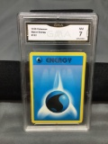 GMA Graded 1999 Pokemon Base Set Shadowless #102 WATER ENERGY Vintage Trading Card - NM 7
