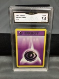 GMA Graded 1999 Pokemon Base Set Shadowless #101 PSYCHIC ENERGY Vintage Trading Card - NM+ 7.5