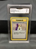 GMA Graded 1999 Pokemon Base Set Shadowless #73 IMPOSTER PROFESSOR OAK Vintage Trading Card - NM 7