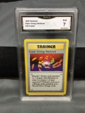GMA Graded 1999 Pokemon Base Set Shadowless #79 SUPER ENERGY REMOVAL Vintage Trading Card - NM 7